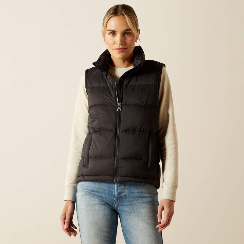 Gilet Matelassé Ariat Femme Taille XL – Noir, Léger, Parfait Pour L'équitation Et Le Western