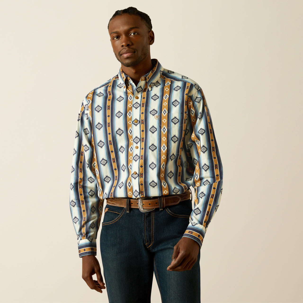 Ariat Men's Shilo Blue Classic Fit Button Down Shirt 10062236 Ariat Men's Shilo Blue Classic Fit Button Down Shirt 10062236