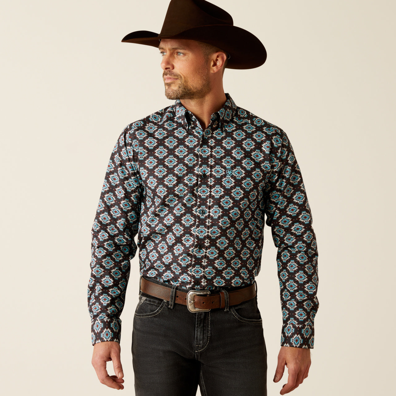 Ariat Paige Fitted Black Print - Mens Shirt - 10053919 - 2XL Ariat Paige Fitted Black Print - Mens Shirt - 10053919 - 2XL