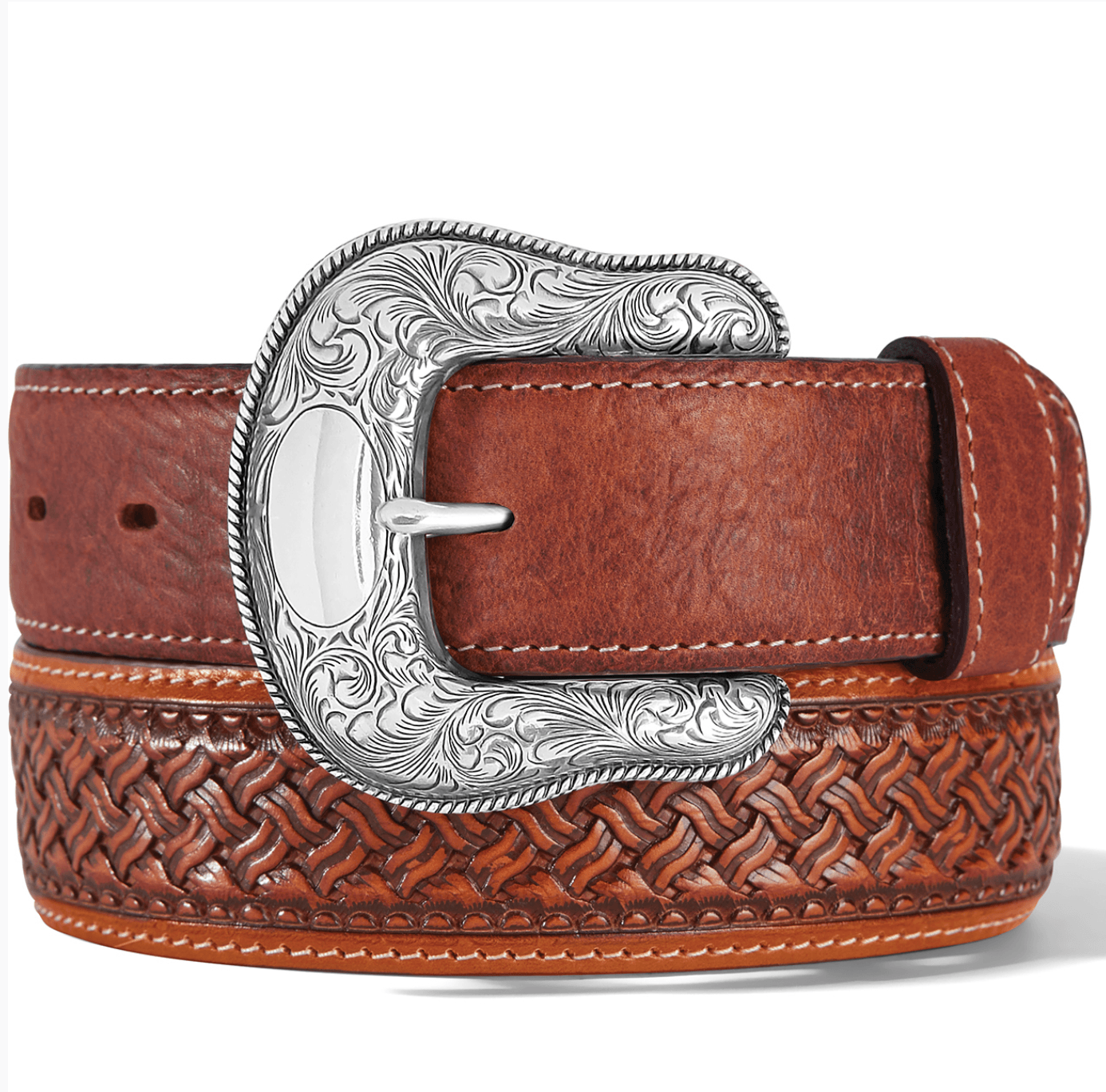 Tony Lama Men's Idaho Bison Brown Leather Belt C42814 | Painted Tony Lama Men's Idaho Bison Brown Leather Belt C42814 | Painted