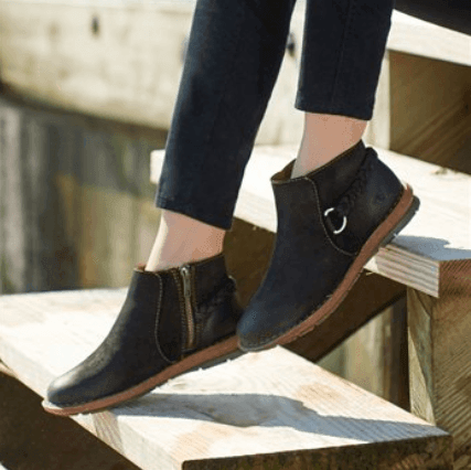 Born Women's Toya Black Suede Leather Shoe Bootie BR0014509