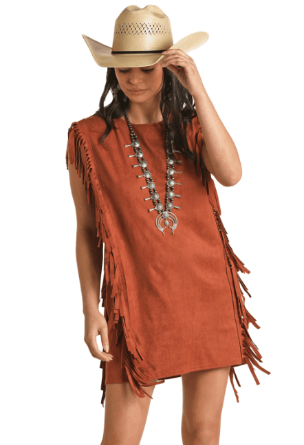 Rock & Roll Cowgirl Women's Fringe Microsuede Dress RRWRD0R0Y5CP S Rock & Roll Cowgirl Women's Fringe Microsuede Dress RRWRD0R0Y5CP S