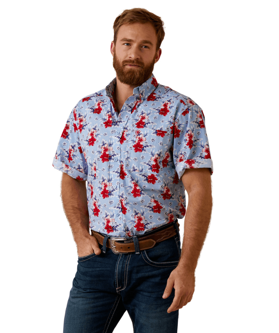 ariat dress shirts short sleeve Ariat Mens' Jeremiah Classic Short Sleeve Shirt Medium
