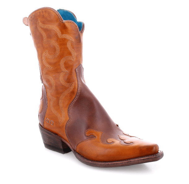 Bed Stu Women's Deuce Pecan Almond Rustic Snip Toe Fashion Cowgirl