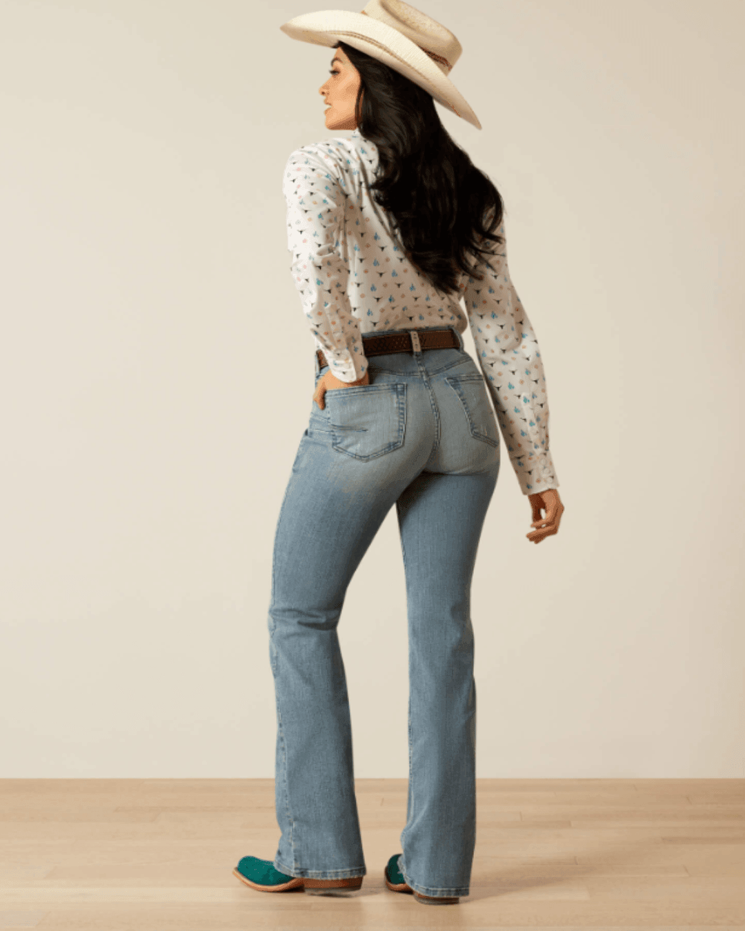 Ariat Women's High Rise Bessie Boot Cut Jeans 10048276 Painted