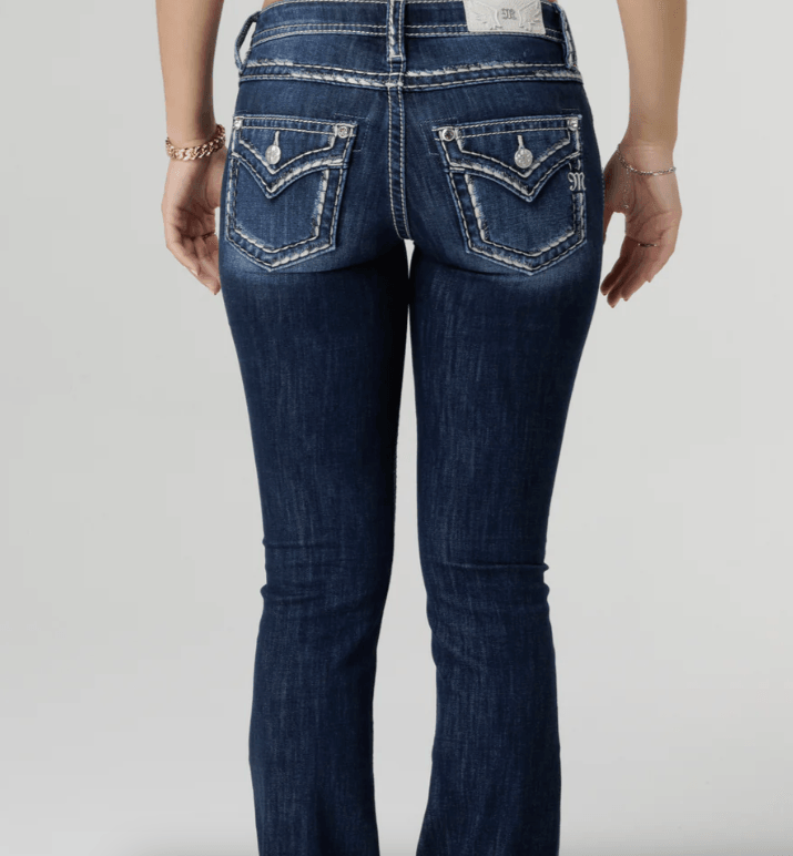 Miss Me Women's Classic Saddle Stitch Pocket Mid-Rise