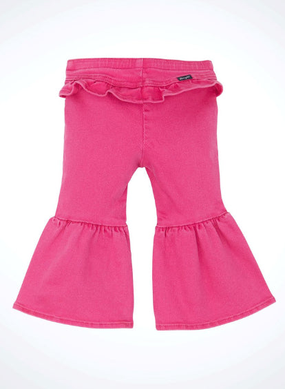 Wrangler Baby/Toddler Girl's Pink Delilah Ruffle Leg Flare Jean