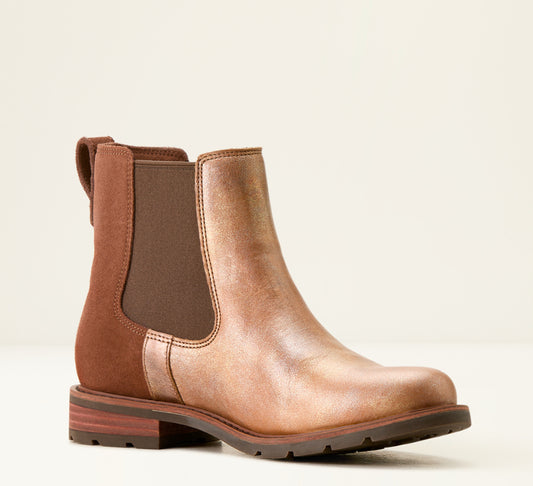 Ariat Women's Metallic Brown & Polo Wexford Lug Chelsea Bootie 10053727 Ariat Women's Metallic Brown & Polo Wexford Lug Chelsea Bootie 10053727