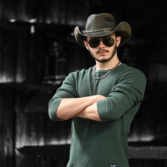 Lucky Horze Black & Gold Smoke Toyo Straw Western Hat 8004-BG Lucky Horze Black & Gold Smoke Toyo Straw Western Hat 8004-BG