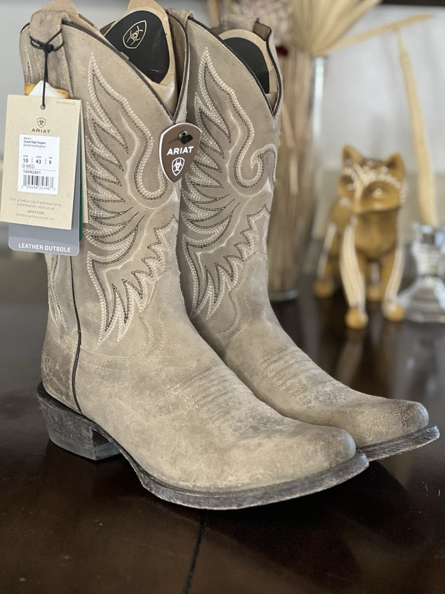 Ariat Men's Circuit High Stepper Roughout Western Cowboy Boots 10042401 13EE Ariat Men's Circuit High Stepper Roughout Western Cowboy Boots 10042401 13EE
