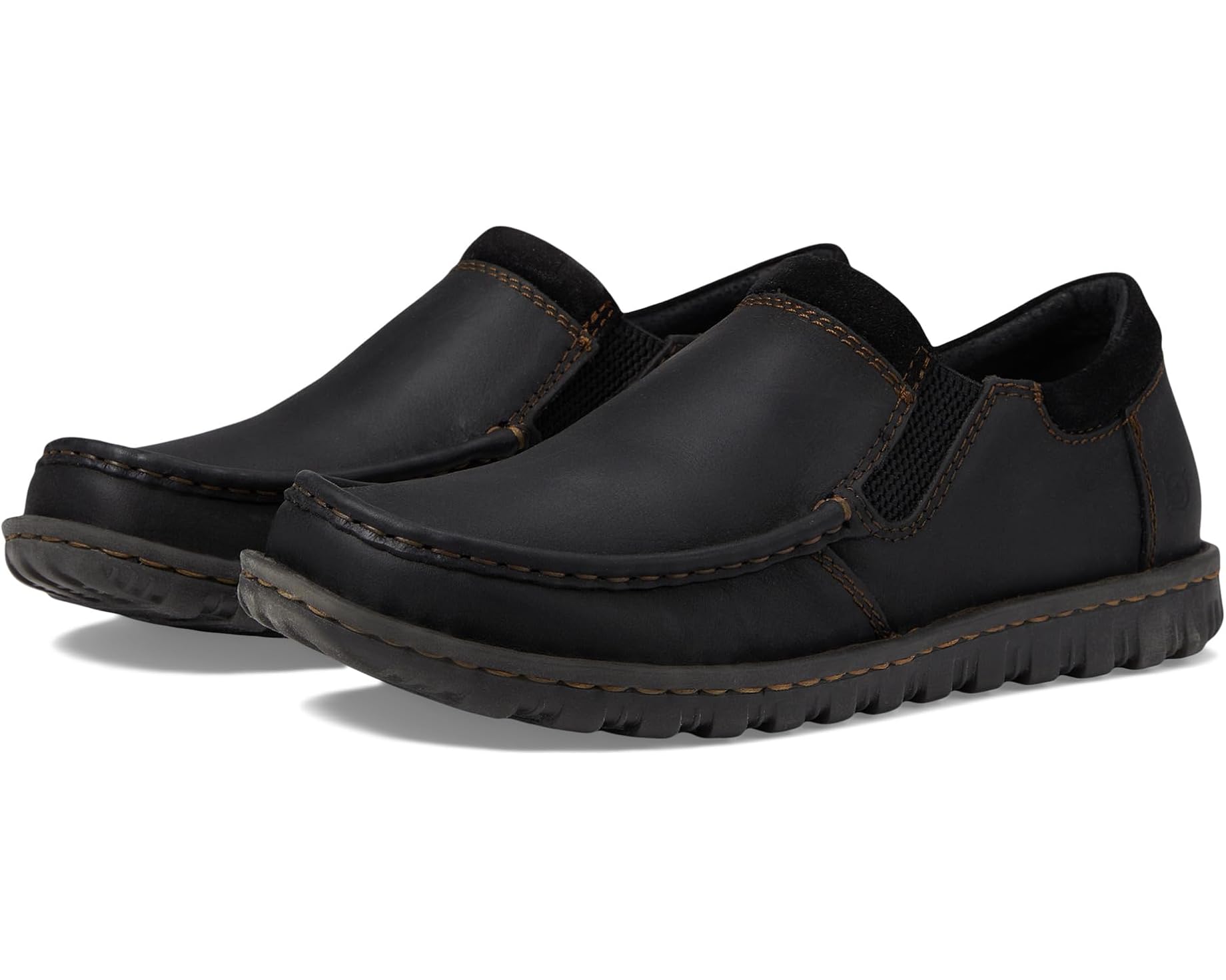 Born Men's Gudmund Black Leather Slip On Hand Crafted Casual Shoes