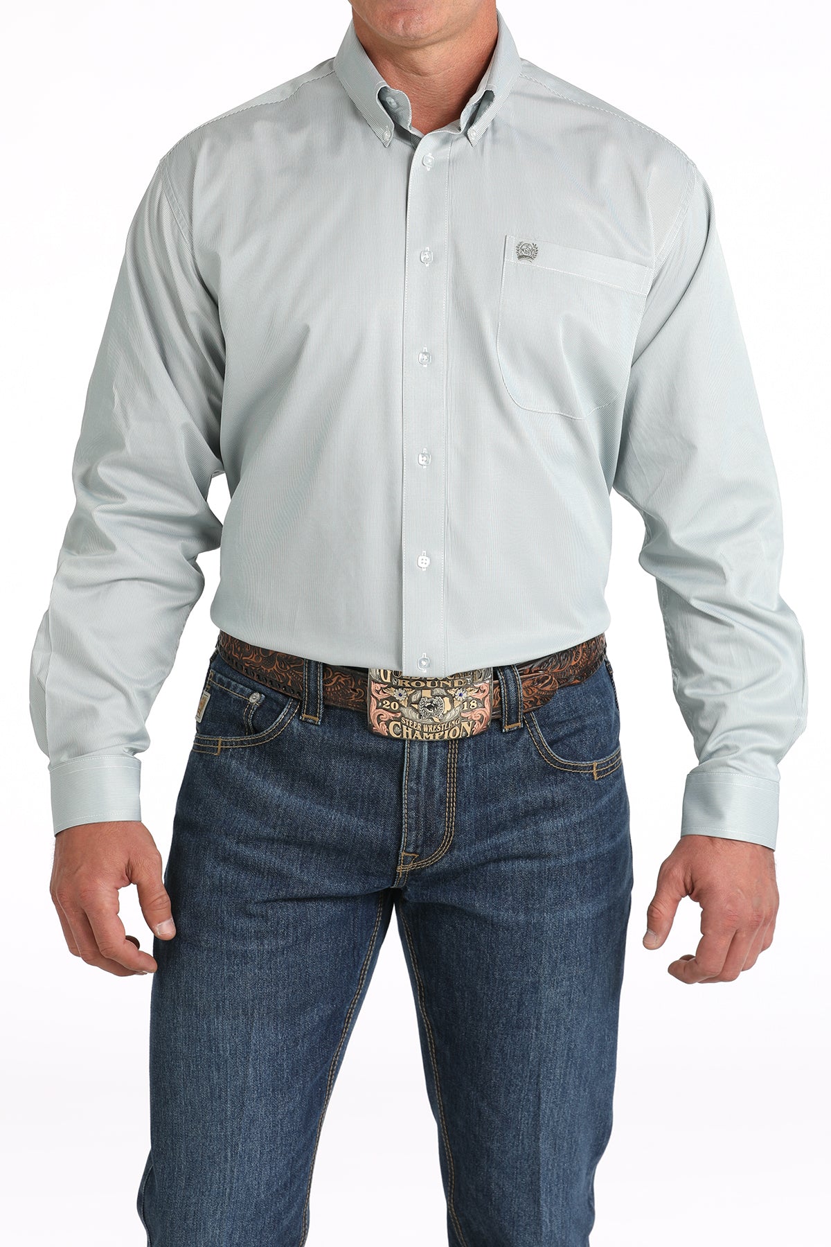 Cinch Men's Green Stripe Print Button Long Sleeve Western Shirt MTW1105814 MTW105814X Cinch Men's Green Stripe Print Button Long Sleeve Western Shirt MTW1105814 MTW105814X