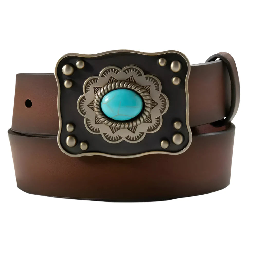 GORGEOUS STONE BUCKLE BROWN BELT 4f8e073f42d802bea339eaf4544704  main image 3