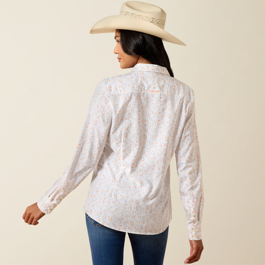 Ariat Women's Kirby Pro White Cornhusk Floral Print Button Long Sleeve Western Shirt 10073505 Ariat Women's Kirby Pro White Cornhusk Floral Print Button Long Sleeve Western Shirt 10073505