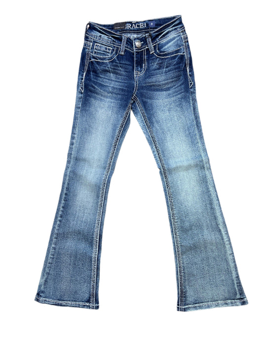 Grace in LA Girl's Embroidered Pocket Bootcut Jeans GB-61546 Grace in LA Girl's Embroidered Pocket Bootcut Jeans GB-61546