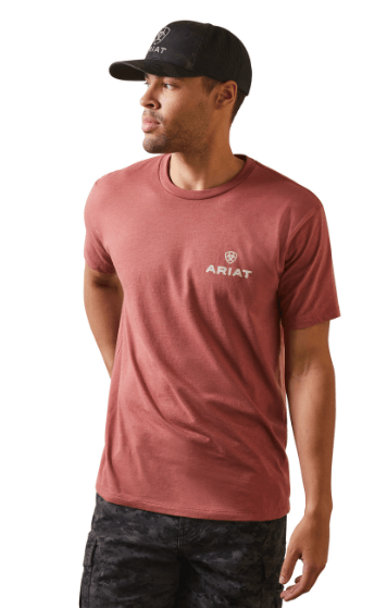 Ariat Men's Land of the Free Red Clay Heather Tee 10044744 | Painted  Cowgirl Western Store