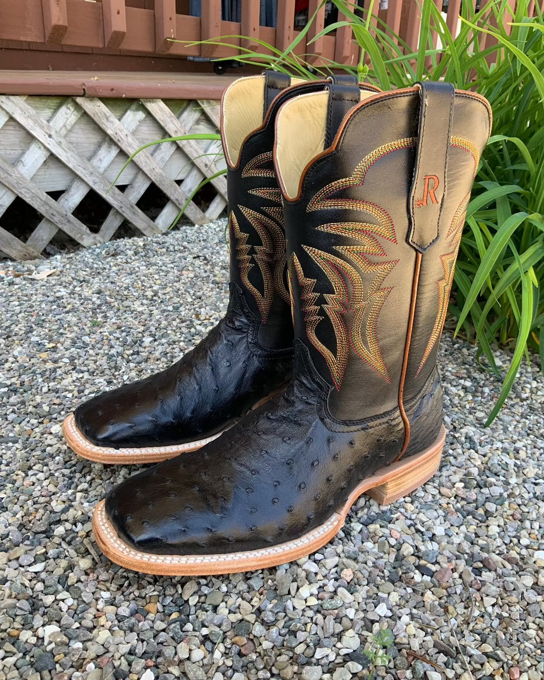 Mens black boots square toe online