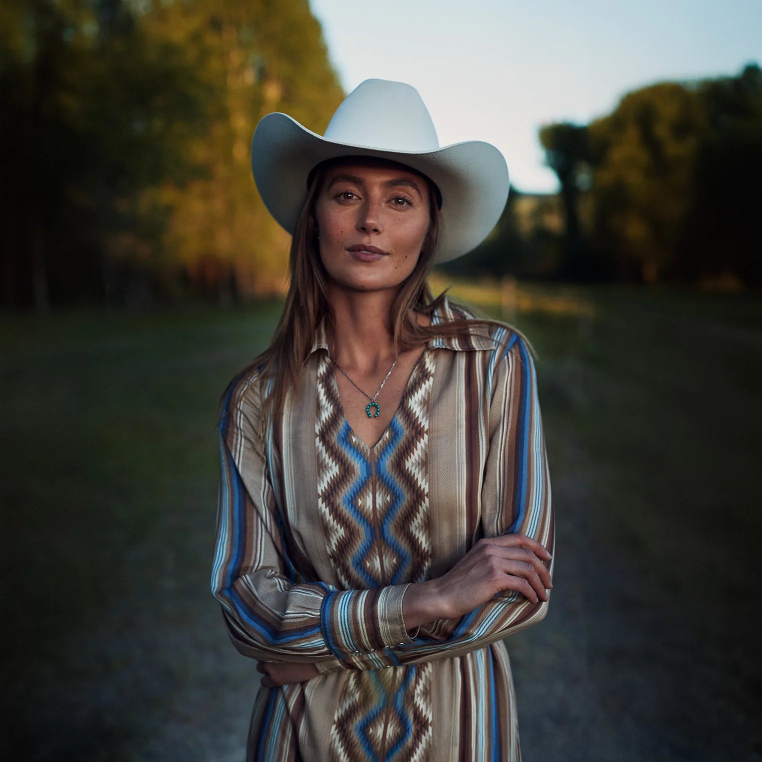 Stetson Sand Serape Print Dress Stetson Sand Serape Print Dress