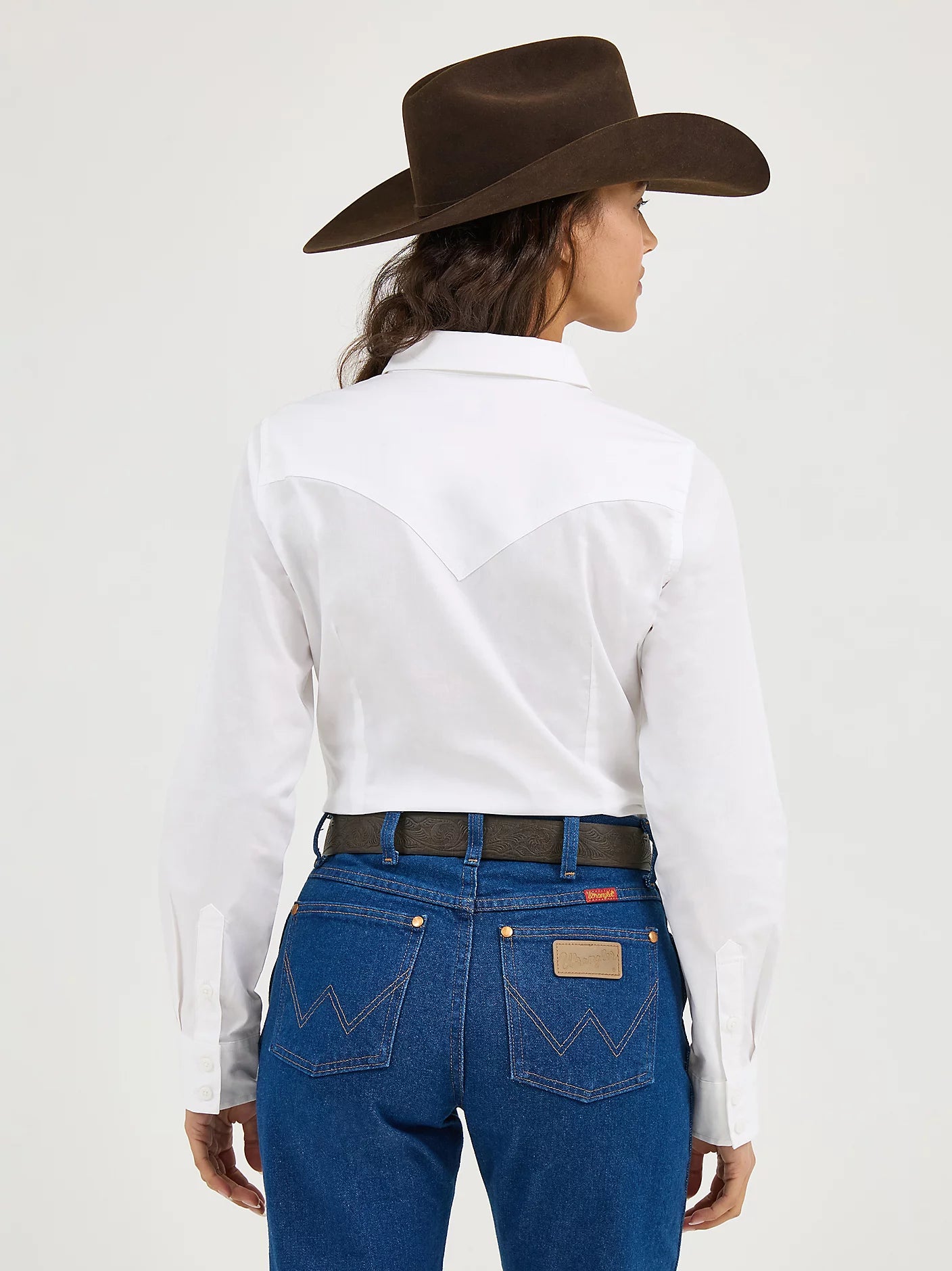 Chemise Western Wrangler Femme – Velours Bleu Scintillant – Taille L – Vintage USA