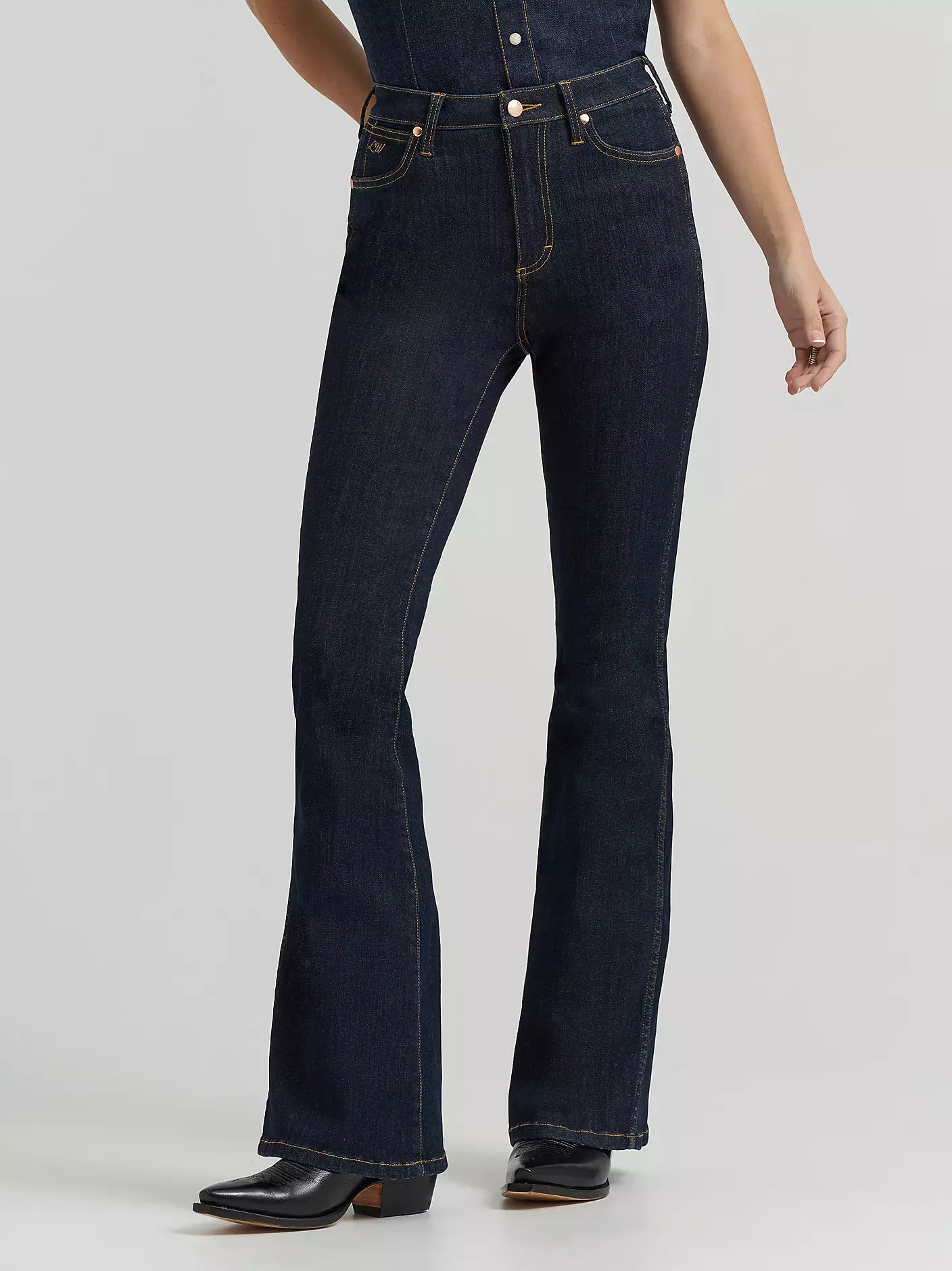 Wrangler X Lainey Wilson Women's Dark Denim High-Rise Slim Fit