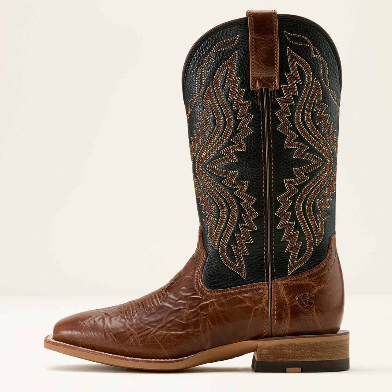 MENS ARIAT COWBOY‎ DARK BROWN BUCKAROO BOOTS SIZE 9.5 D Ariat Mens Size 8 D Brown Leather Stockman Buckaroo Cowboy  main image 3