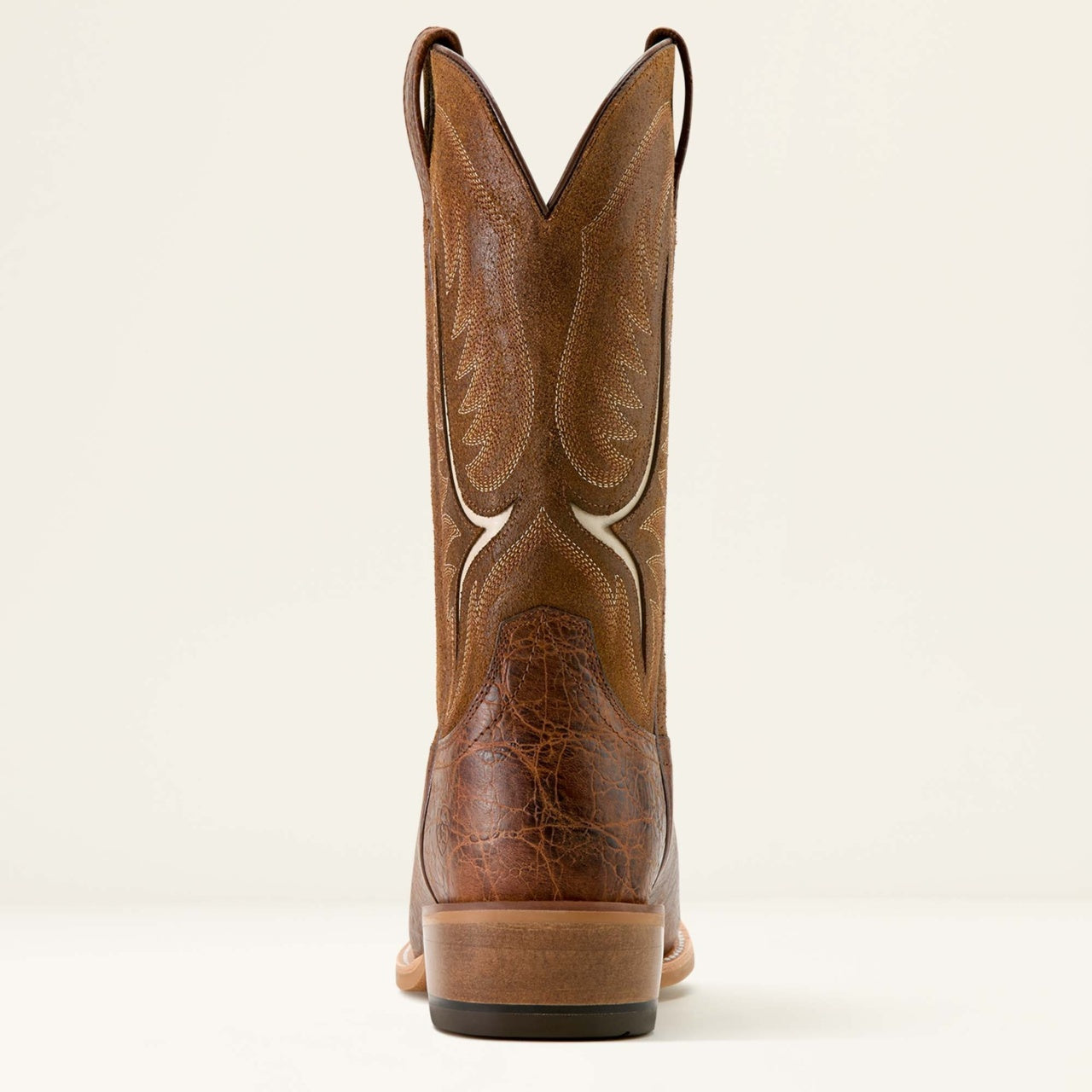 Ariat Men's Stadler Brown Textured Leather & Suede Narrow Cutter Toe Cowboy  Boots 10064007