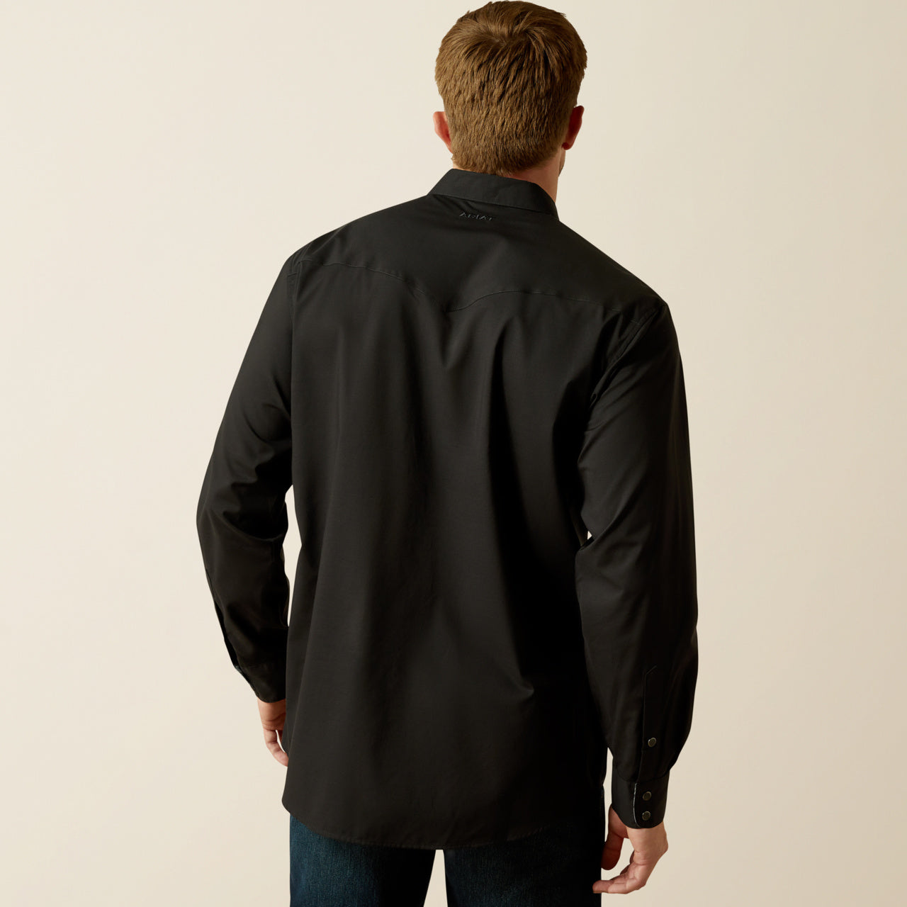 Ariat Men's Black Wrinkle Free Refined Slub Shirt, S