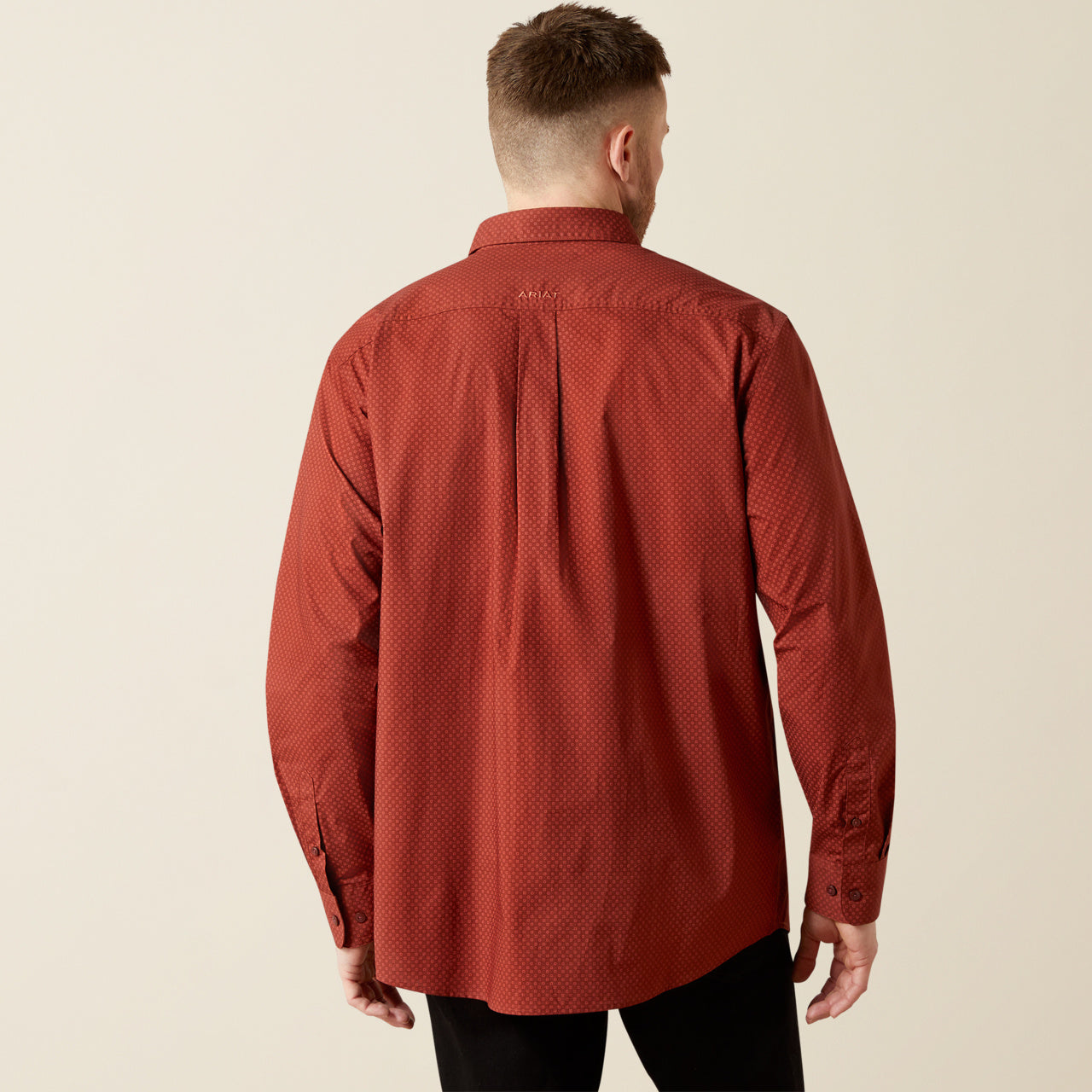 Ariat Men's Wren Classic Fit Dark Red Button Up Shirt 10065792
