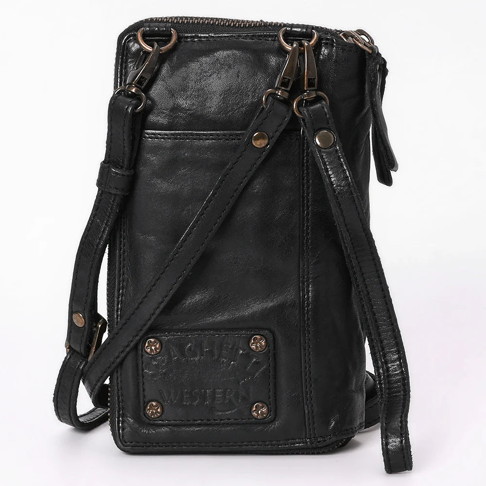 NEW SPAGHETTI WESTERN women\'s genuine leather bag in black Spaghetti Western Tote Handbag SWC189BLK – Prairie Spirit  main image 4