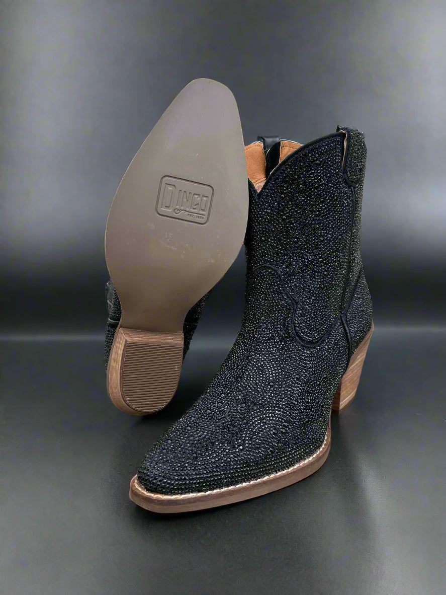 Dingo 1969 Rhinestone Cowgirl 7.5 Women's Black, image size:887x1182