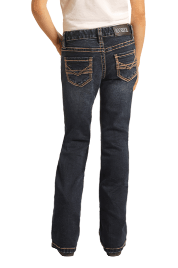 Rock & Roll Cowgirl Girls Extra Stretch Bootcut Jeans G5-1700