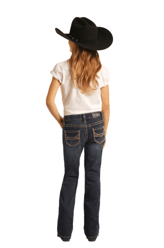 Rock & Roll Cowgirl Girls Extra Stretch Bootcut Jeans G5-1700