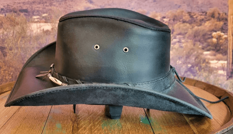 Bullhide Briscoe Black Leather Western Cowboy Hat 4052BL  display picture 1