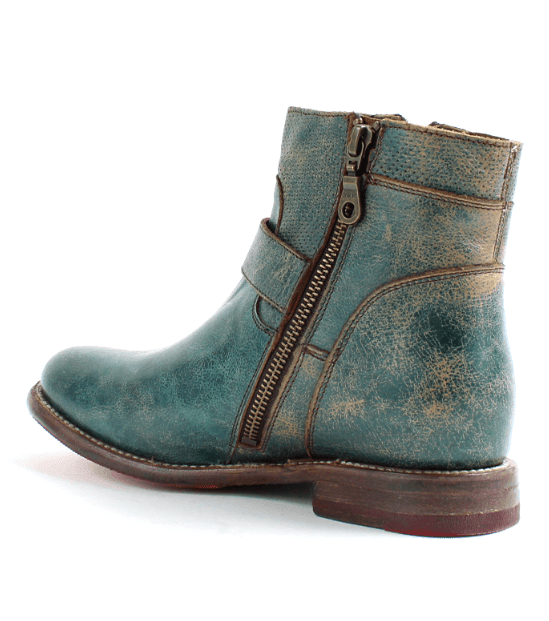 Bed Stu Women's Becca Dark Teal Lux Leather Mason Ankle Boots F321118