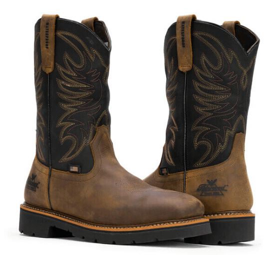 Thorogood Men\'s American Heritage Black and Crazy Horse Waterproof Square Steel Thorogood American Heritage Waterproof Square Steel Toe  main image 2