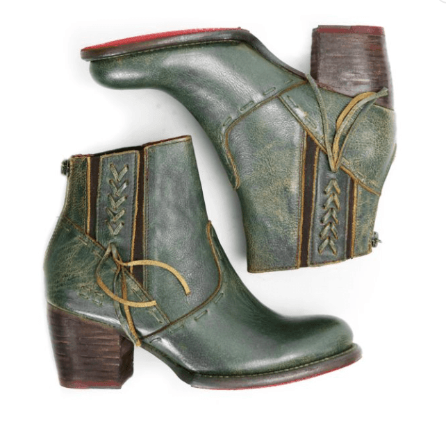 Bed Stu Women's Celestine Dark Teal Lux Leather Ankle Boots F393126-DKTLLX