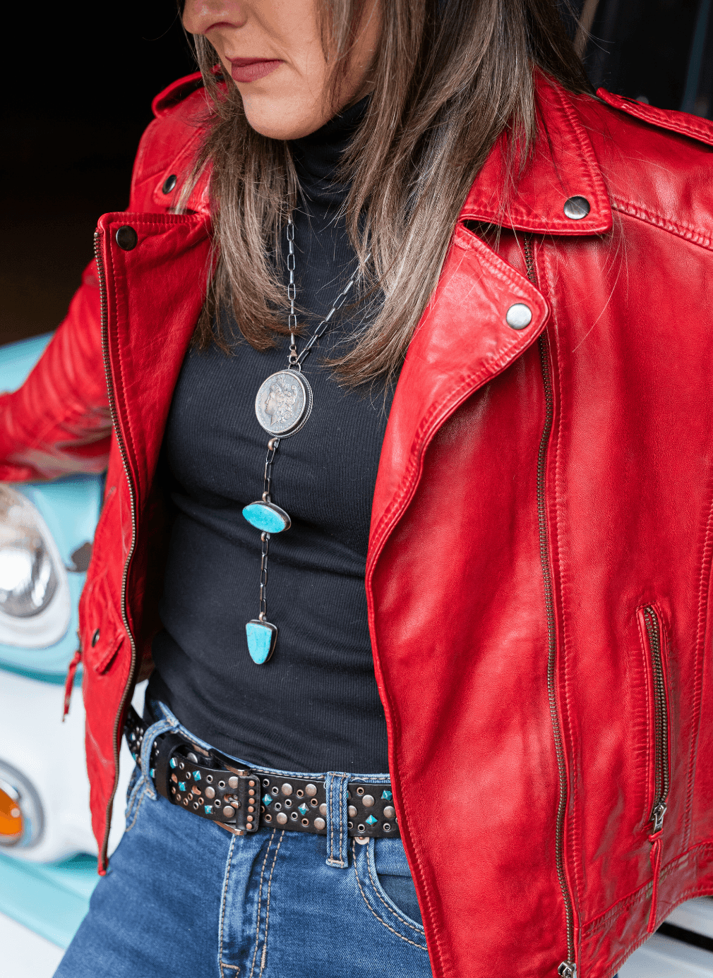 Scully Women's Red Lamb Leather Jacket L1105 | Painted Cowgirl