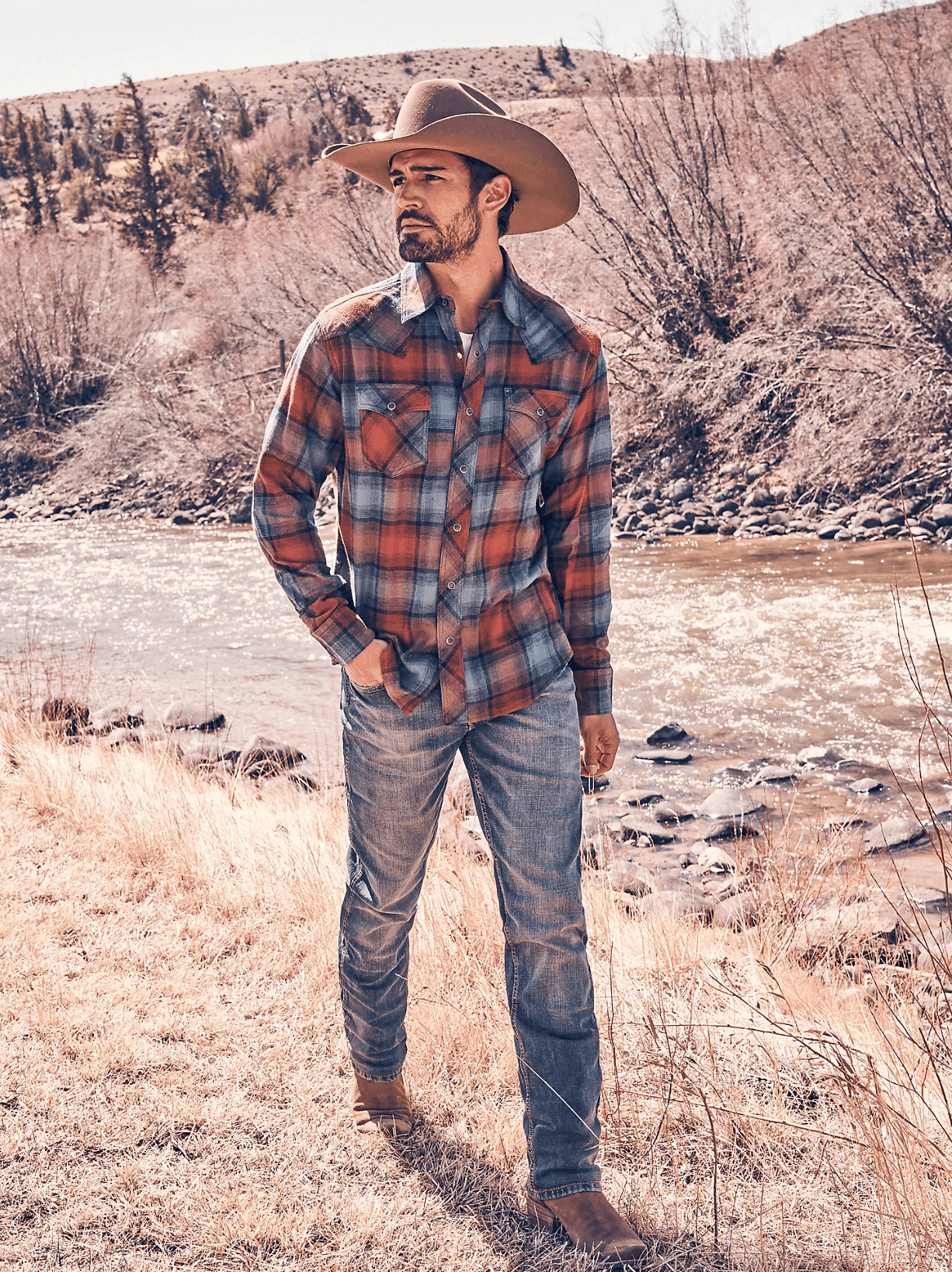 Wrangler Retro Bozeman Slim Straight Jeans 44W x 36L Dark Wash 並行輸入品 Wrangler Men\u0027s George Strait Cowboy Cut Original Fit Jean, River Wash, 33W  x 38L : : Fashion