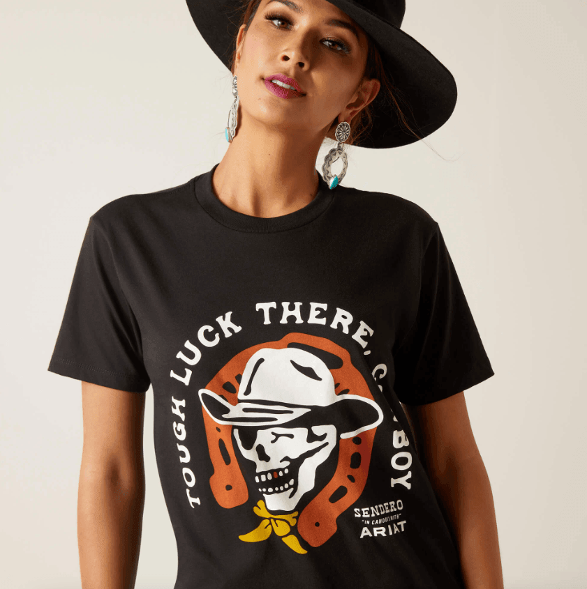 Ariat Black Sendero Winking Skull Tee 10047839 | Painted