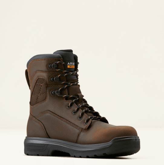 Ariat Turbo 8” H20 Waterproof Carbon Toe Rich Brown full grain leather work boot Ariat Men main image 2