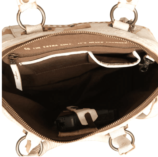 STS Ranchwear Cremello Sansa White Leather Satchel Purse STS31179