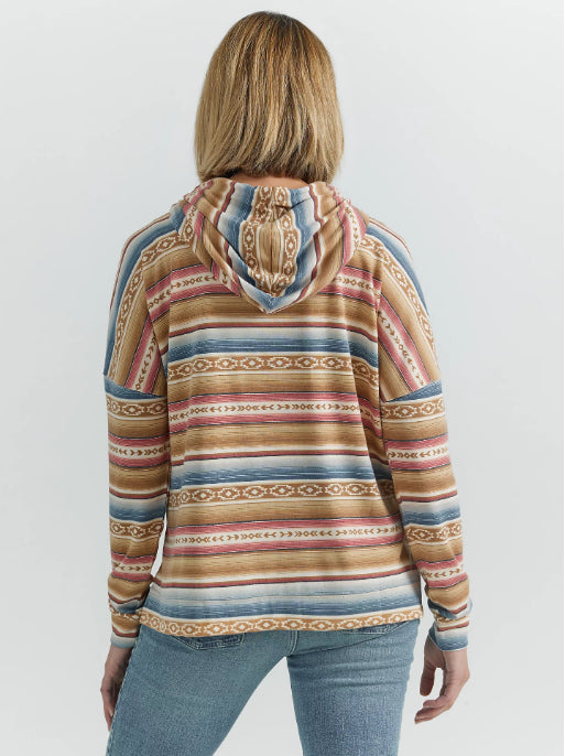 Wrangler Retro Women's Golden Stripe Geo Relaxed Pullover Hoodie 112352995