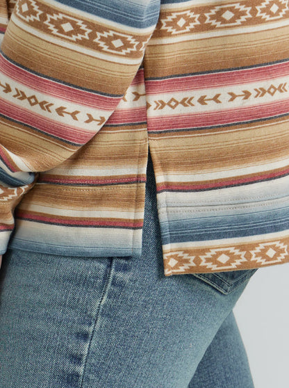 Wrangler Retro Women's Golden Stripe Geo Relaxed Pullover Hoodie 112352995