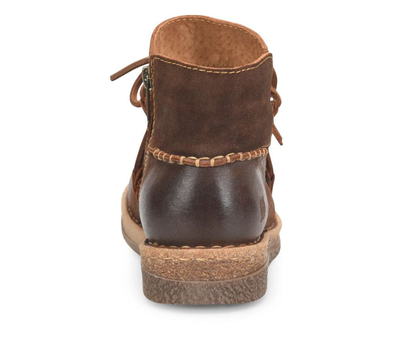 Born Women's Calyn Glazed Ginger Brown Distressed Leather Ankle