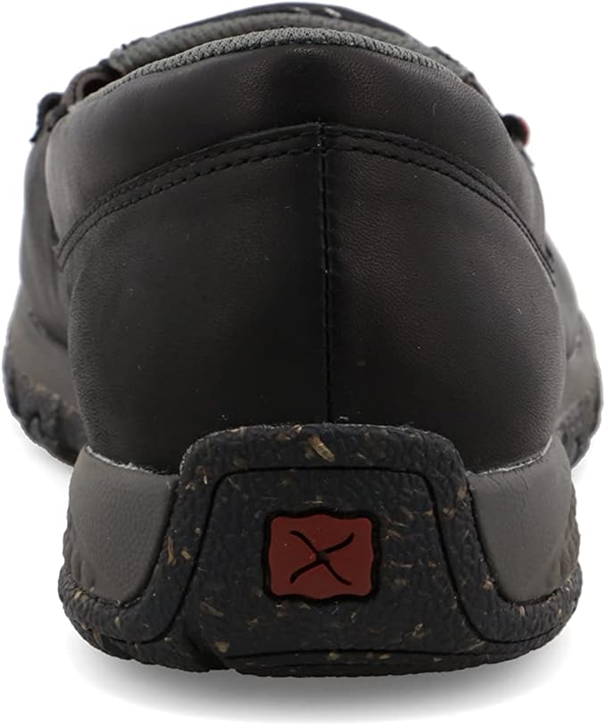 Twisted X Women's Black Tooled Leather Slip On Driving Moc Casual