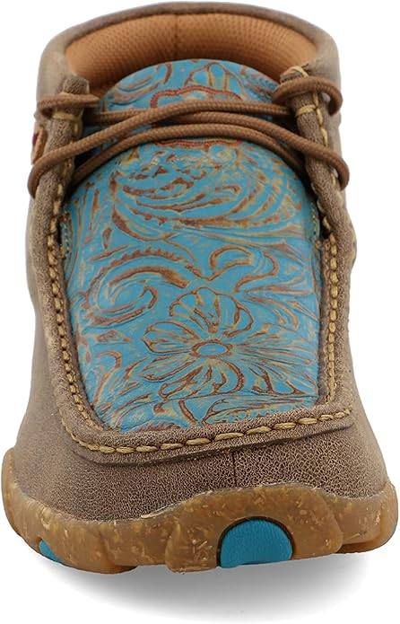 Twisted X Women's Bomber Leather Turquoise Tooled Chukka Driving