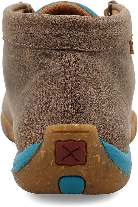 Twisted X Women's Bomber Leather Turquoise Tooled Chukka Driving