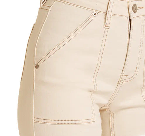 Rock & Roll Cowgirl Women's Beige Flawless Fit High-Rise Wide Leg Jeans BW6HD09099