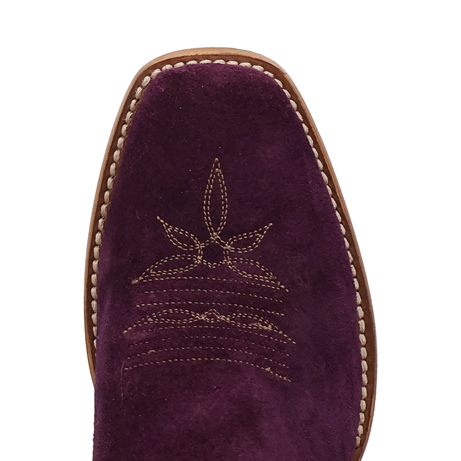 Dan Post Women's Lanessa Purple Roughout & Tan Cutter Toe Western