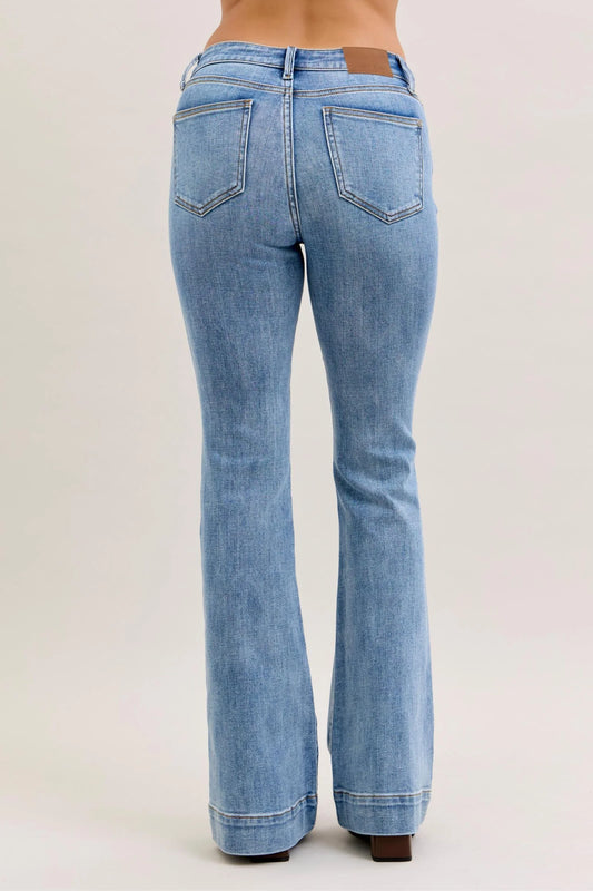 Judy Blue Women's Light Wash Mid-Rise Flare Jeans 82676REG